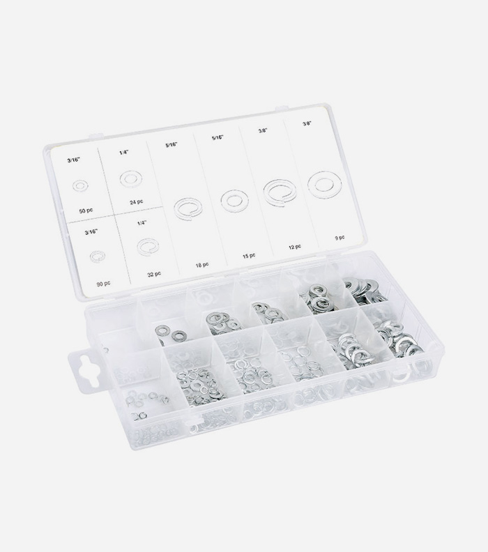 250pc lock&flat washer assortment