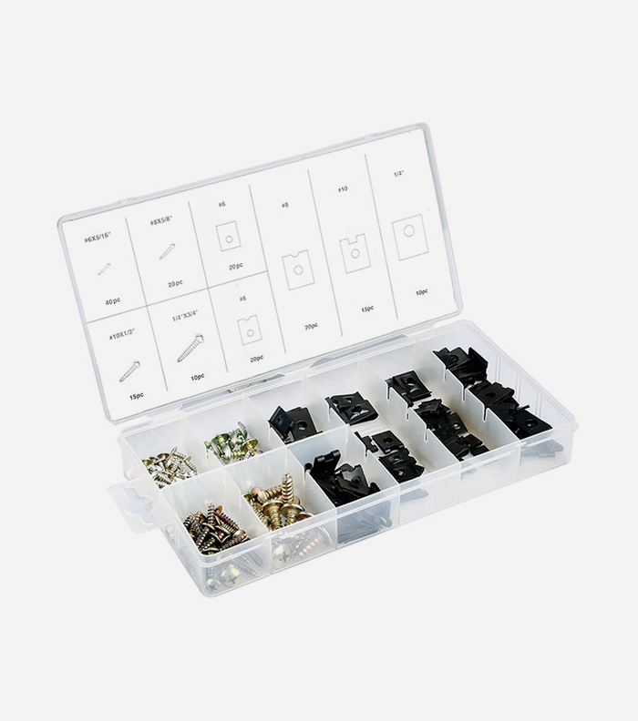 170pc screw&U type cushions assortment