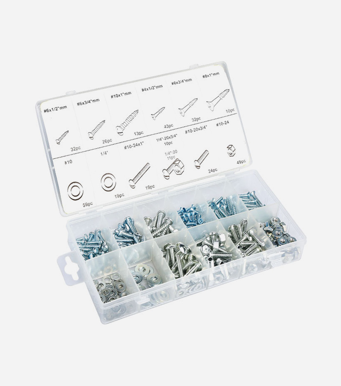 347pc nut bolt assortment