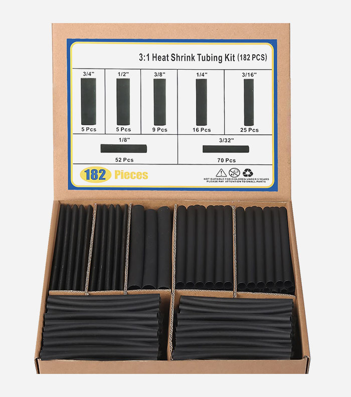  182PC 3：1 Heat Shrink Tubing Kit