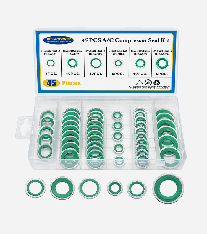 AC Compressor Seak Kit 45PCS Green