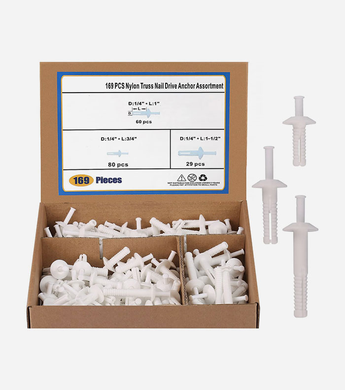 169PC Nylon Truss Nail Drive Anchor