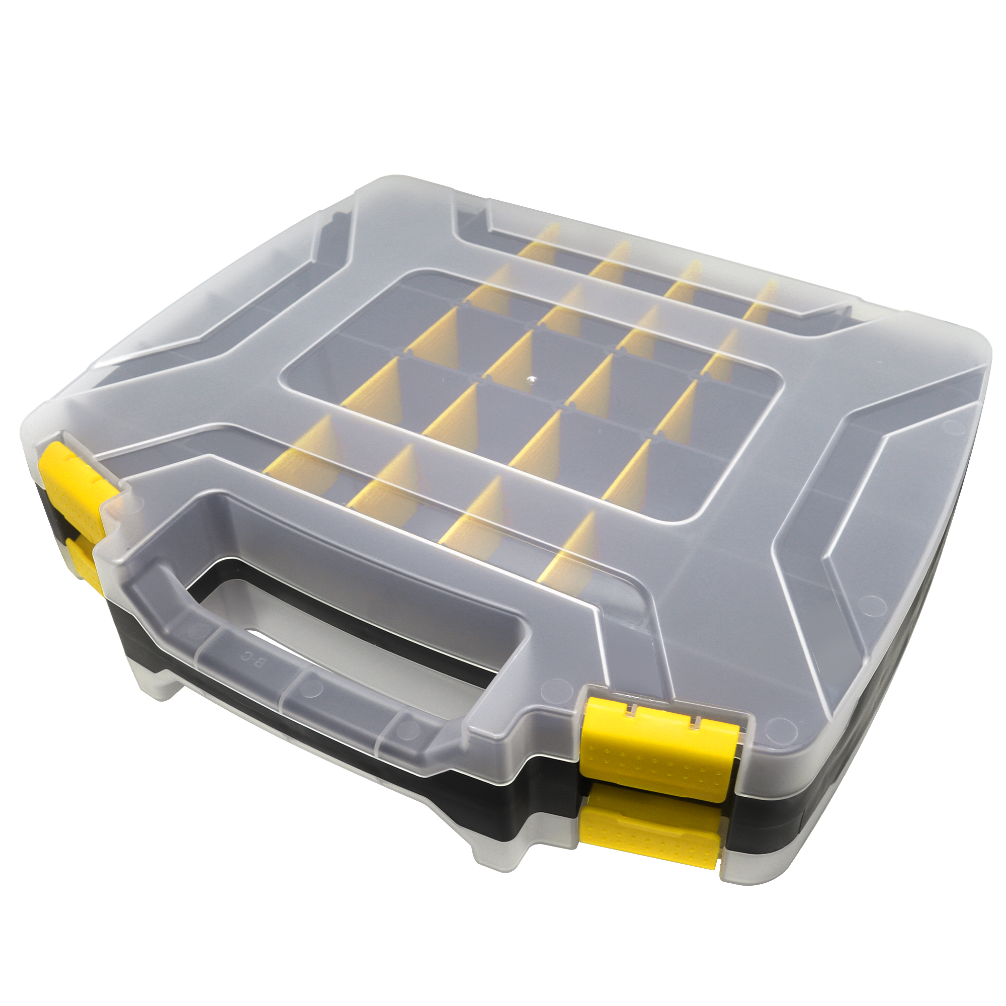 Big Size Organizer Empty Plastic Box Yellow